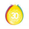 30. Geburtstag Ballons Happy Bday Dots 30 cm - 8 Stück