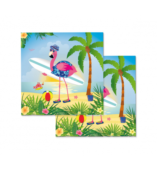 Flamingo Servietten 33x33 cm - 20 Stück