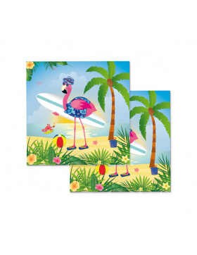 Flamingo Servietten 33x33 cm - 20 Stück
