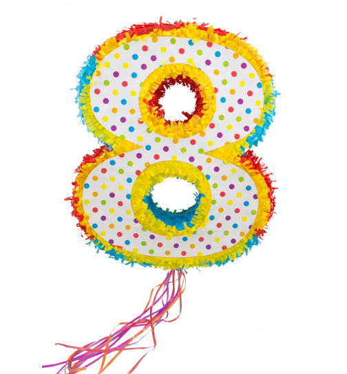 Pinata Zahl 8 - 49 cm