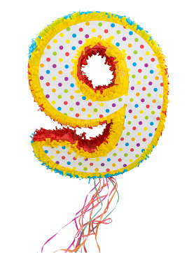 Pinata Zahl 9 - 49 cm