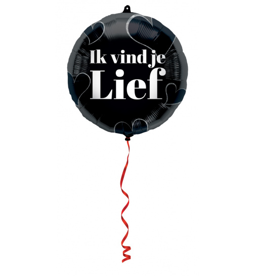 Folienballon Ik Vind Je Lief Schwarz - 45cm