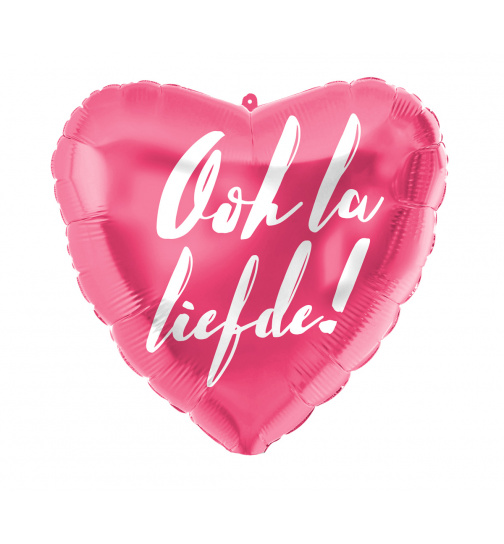 Folienballon Herzförmig Ooh la Liefde! - 45cm