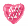 Folienballon Herzförmig Ooh la Liefde! - 45cm