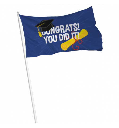 Congrats Schulabschluss Flagge - 90x60 cm