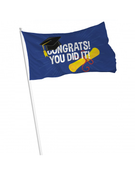 Congrats Schulabschluss Flagge - 90x60 cm