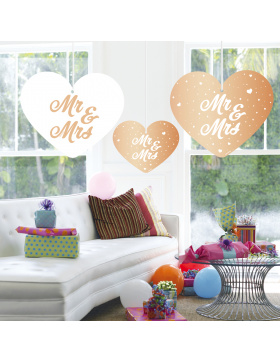 Hochzeit Hängedeko Roségold - 5 Stück