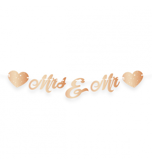 Hochzeit Buchstabengirlande „Just Married“ Roségold