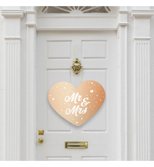 Hochzeit Türschild Roségold
