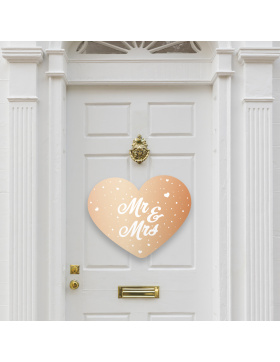 Hochzeit Türschild Roségold