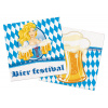 Oktober Bierfest Bierkrug Servietten 33x33 cm - 20 Stück
