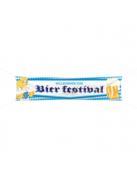 Oktober Bierfest Spruchband Bierkrug - 180x40 cm