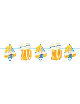 Oktober Bierfest Bierkrug Girlande - 10 Meter