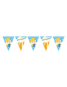 Oktober Bierfest Bierkrug Wimpelkette - 10 Meter