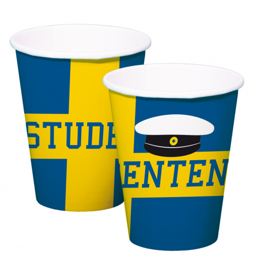 Pappbecher - Studentenparty - 250 ml - 8 Stück