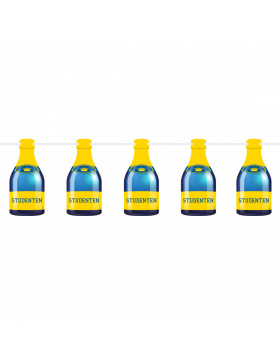 Studentenparty Champagnerflasche Wimpelkette - 6 Meter