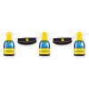 Studentenparty Champagnerflasche und Hut Wimpelkette - 6 Meter