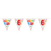 6. Geburtstag Happy Bday Dots Wimpelkette - 10 Meter