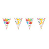 7. Geburtstag Happy Bday Dots Wimpelkette - 10 Meter