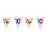 10. Geburtstag Happy Bday Dots Wimpelkette - 10 Meter