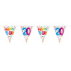 20. Geburtstag Happy Bday Dots Wimpelkette - 10 Meter