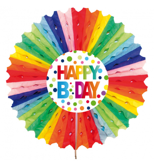 Happy Bday Dots Honeycomb - 30 cm