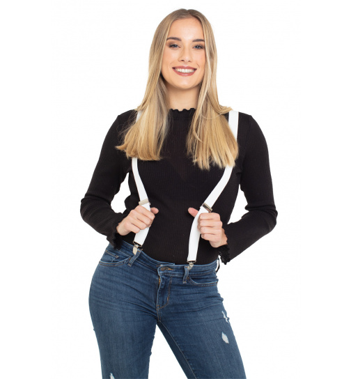 Weiße Hosenträger Erwachsene