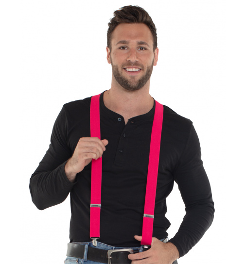 Rosafarbene Hosenträger Erwachsene