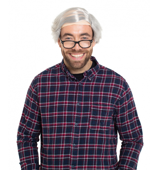 Opa Perücke mit Grauem Haar