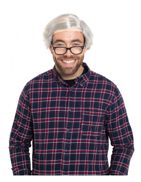 Opa Perücke mit Grauem Haar