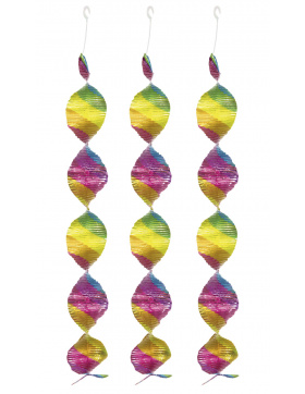 Regenbogen Hängedeko Spirale - 4 Stück