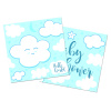Blaue Babyshower Junge Servietten 25x25cm - 20 Stück