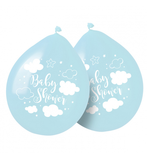 Blaue Babyshower Junge Ballon 30 cm - 8 Stück