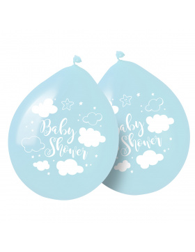 Blaue Babyshower Junge Ballon 30 cm - 8 Stück