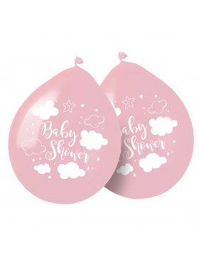 Rosafarbene Babyshower Mädchen Ballon 30 cm - 8...