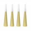 Goldfarbene Glitter Tröten 19 cm - 4 Stück