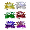 Mehrfarbige Holografische Happy Birthday Tiaras - 6 Stück