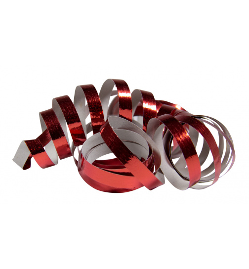 Luftschlangen Metallic Rot 4m - 2 Stück