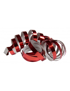 Luftschlangen Metallic Rot 4m - 2 Stück