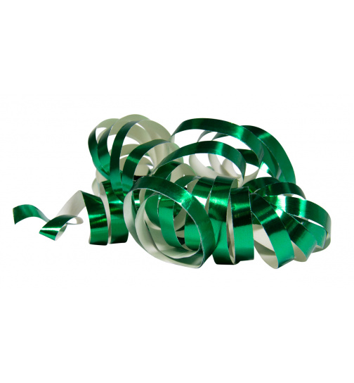 Luftschlangen Metallic Grün 4m - 2 Stück