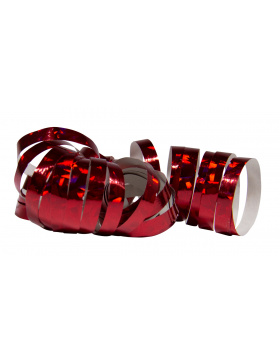 Luftschlangen Holographisch Rot 4m - 2 Stück