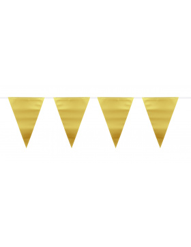 Wimpelkette Gold Metallic Mat - 6 Meter
