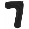 Folienballon Ziffer / Zahl 7 Schwarz Metallic Matt - 86 cm