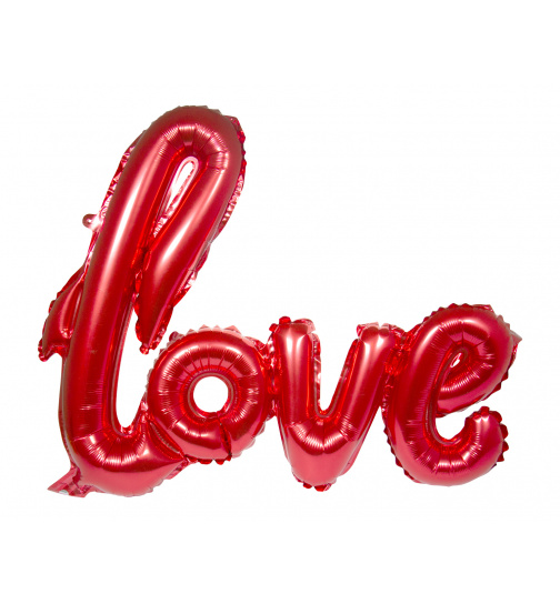 Folienballon Love Rot - 70 x 60 cm