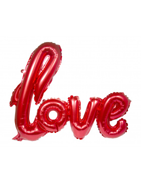 Folienballon Love Rot - 70 x 60 cm