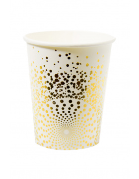 Pappbecher - HBD Luxury Gold - 250 ml - 6 Stück