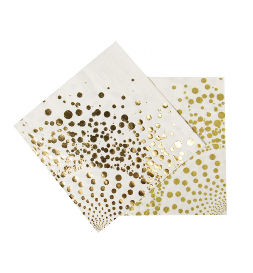 HBD Luxury Gold Servietten 33x33cm - 16 Stück