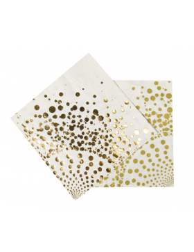 HBD Luxury Gold Servietten 33x33cm - 16 Stück