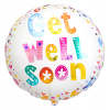 Folienballon Get Well Soon Blumen - 45cm