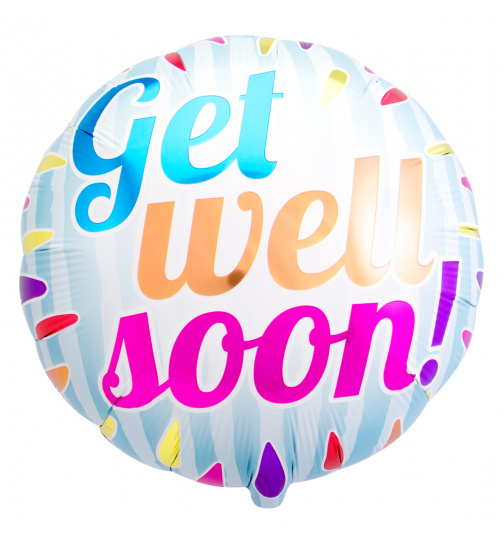 Folienballon Get Well Soon Mehrfarbig - 45cm